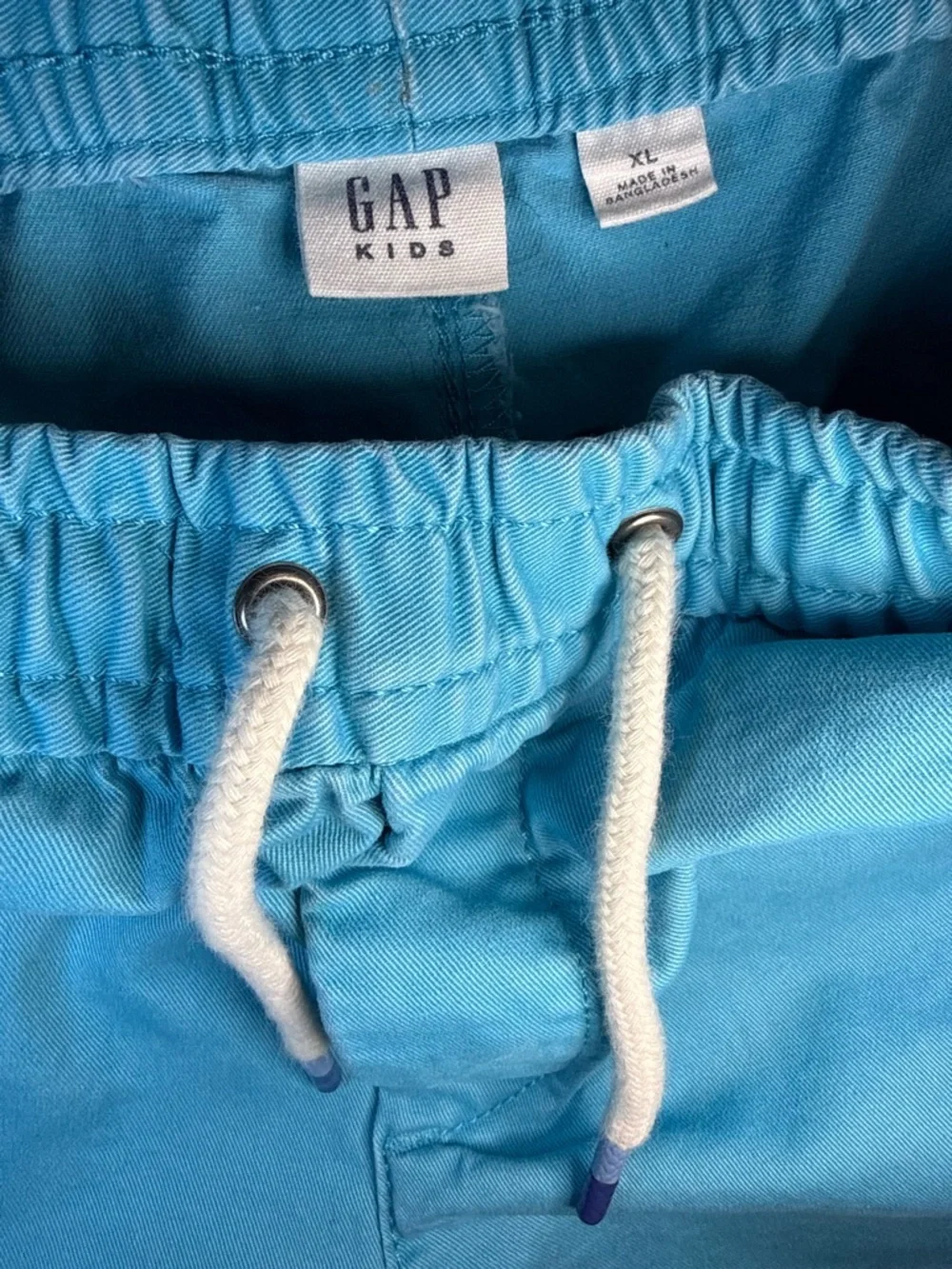 Gap Kids Aqua Bright Blue Pull On Shorts XL Drawstring Summer Spring Casual